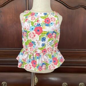 RUFFLE BUTTS Floral Peplum Top 18-24M Toddler Boutique Summer Girls